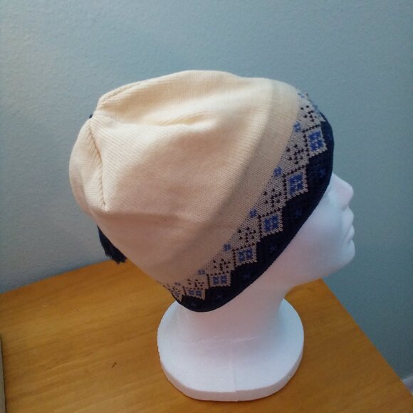 VTG SWIX US SKI TEAM WINTER HAT TASSEL 100% WOOL FLEECE LINED KNIT BEANIE NORDIC - Picture 4 of 11